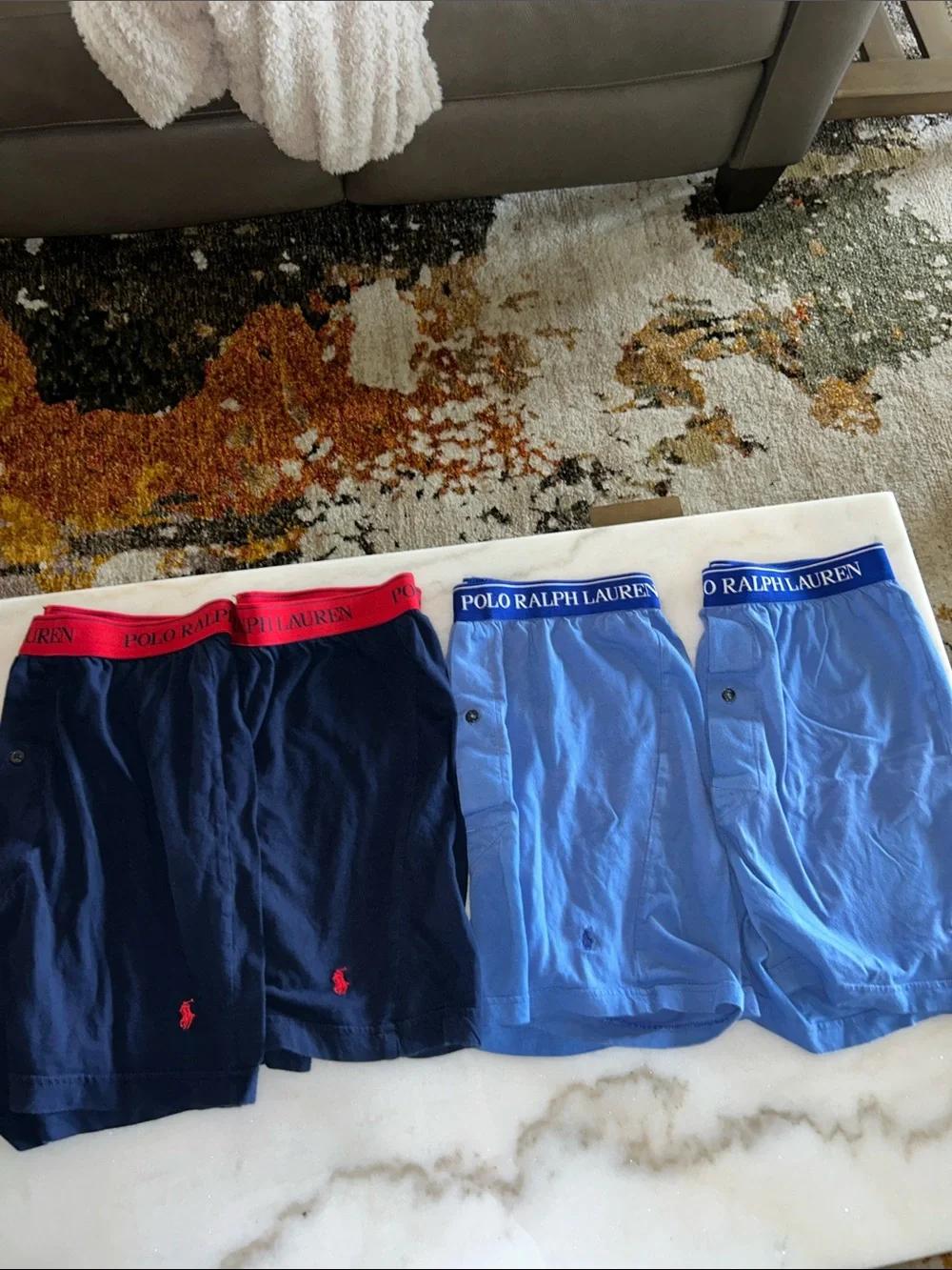 Men 4 pack boxer briefsPolo by Ralph Lauren  Navy & Light size Small